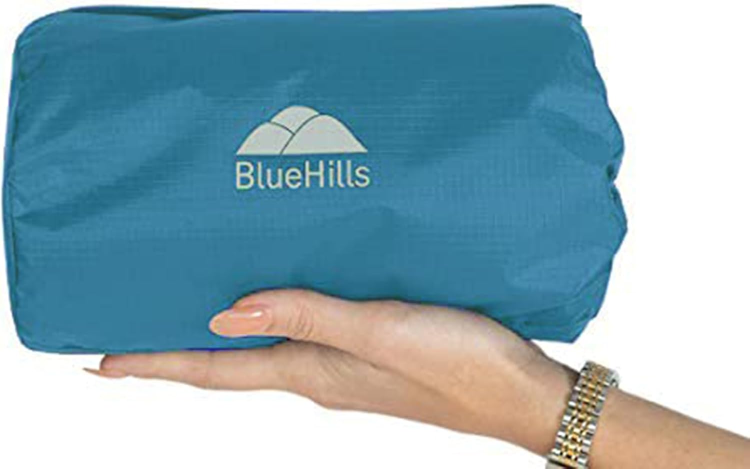 BlueHills Ultra Compact Travel Blanket in Portable Case Premium Soft Large Airplane Blanket Flight Essentials for Car Plane Train Hotel Layover Peacock Teal C004 - Image 9