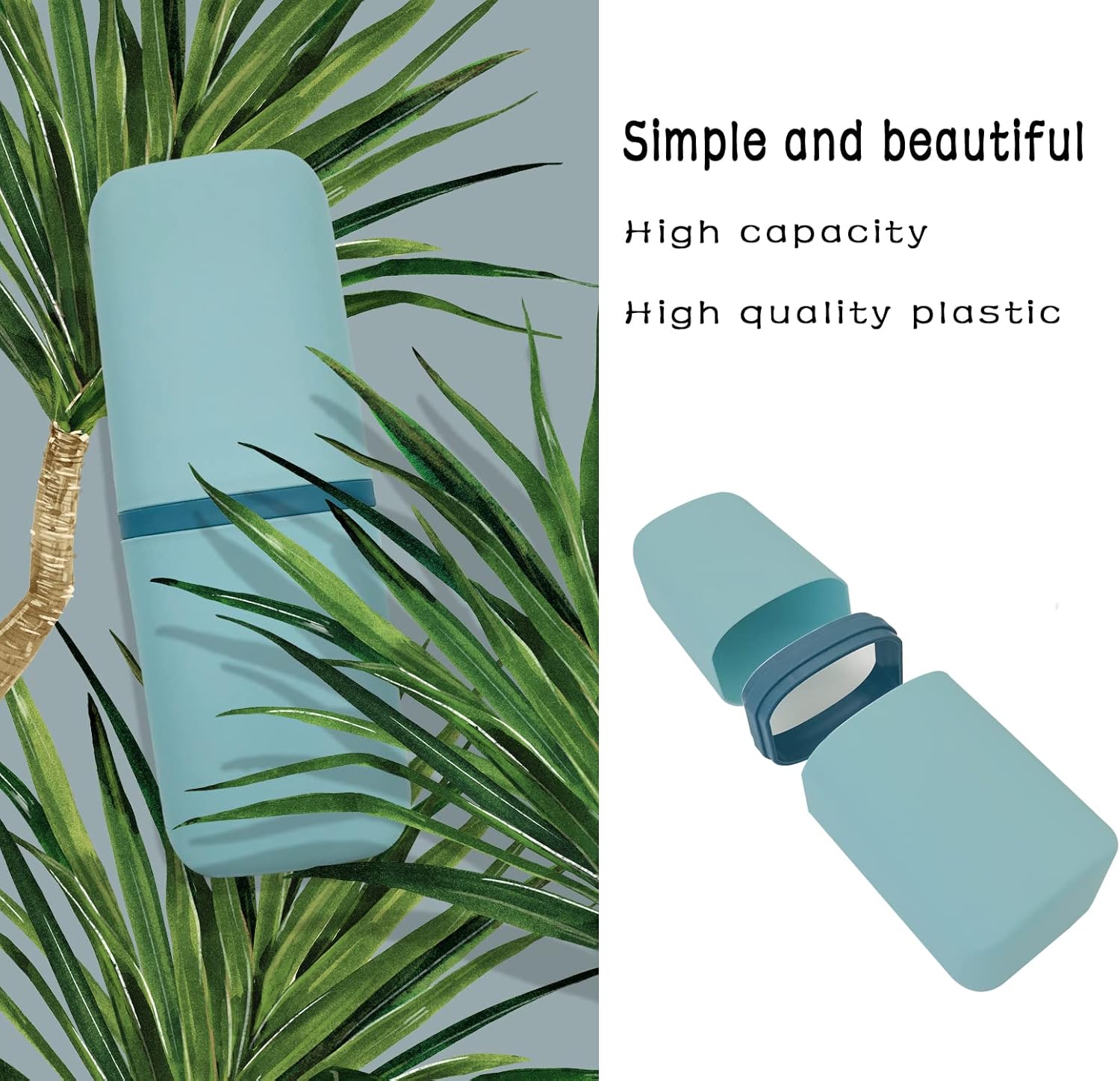 Travel Toothbrush & Toothpaste Case, Toothbrush Travel Holder with Cup Portable Travel Toothbrush Case Holder Toothbrush Travel Container for Camping School Business Trip Bathroom - Image 3