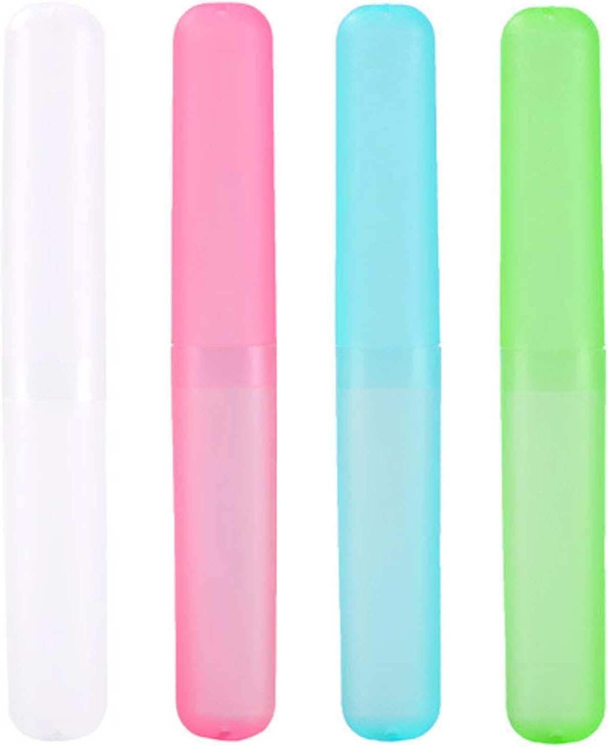 4 Pack Toothbrush Cases Travel Toothbrush Holder Portable Toothbrush Container Case Plastic Toothbrush Carrier Cover Case for Traveling, Bathroom, School, Home, Camping - Image 3